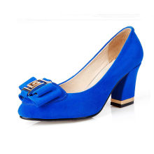 Chaussures en satin à chaussures en satin de chaussures en cuir bleu royal personnalisées en Chine